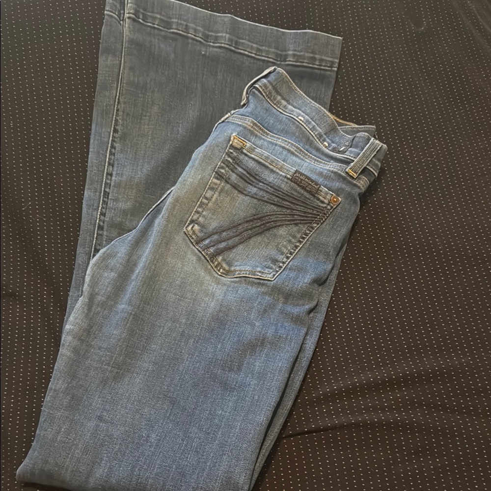 7 For All Mankind Blue Flare Jeans